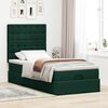 vidaXL Estructura cama otomana colchones terciopelo verde oscuro