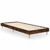 vidaXL Estructura cama sin colch&oacute;n madera roble ahumado 75x190 cm