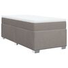 vidaXL Cama box spring con colch&oacute;n tela gris taupe 90x200 cm