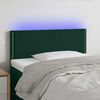 vidaXL Cabecero con LED de terciopelo verde oscuro 80x5x78/88 cm