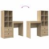 vidaXL Escritorio con caj&oacute;n 2 pcs Roble Sonoma