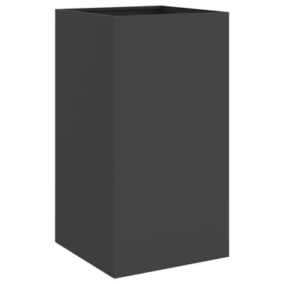 vidaXL Jardinera de acero laminado en frío negro 42x38x75 cm