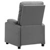 vidaXL Sill&oacute;n reclinable de cuero sint&eacute;tico gris