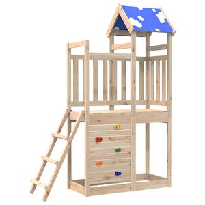 vidaXL Torre de Juego Marr&oacute;n Madera de pino macizo