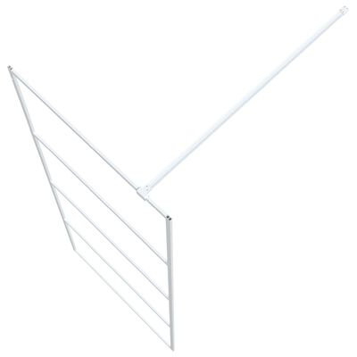 vidaXL Mampara de ducha vidrio ESG transparente blanco 80x195 cm