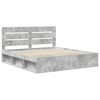 vidaXL Estructura de cama Concreto 200 x 200 cm Madera de pino macizo
