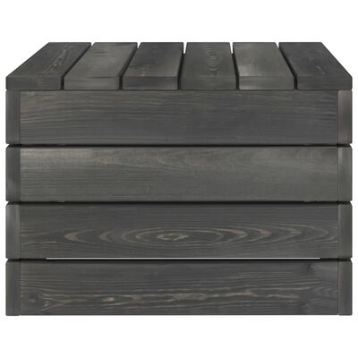 vidaXL Muebles de jardín de palets 2 piezas madera de pino gris oscuro