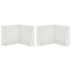 vidaXL Muro de Contenci&oacute;n 2 uds. 50 x 50 x 50 cm Acero Blanco