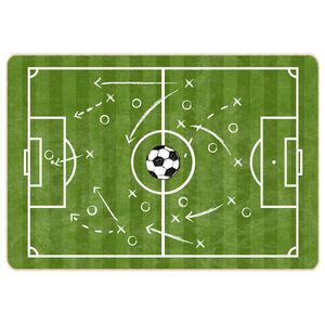 vidaXL Alfombra ni&ntilde;os lavable antideslizante campo f&uacute;tbol 160x230 cm