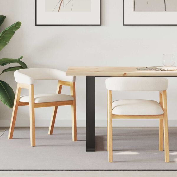 vidaXL Sillas de comedor 2 pcs Natural 54 x 57 x 73 cm