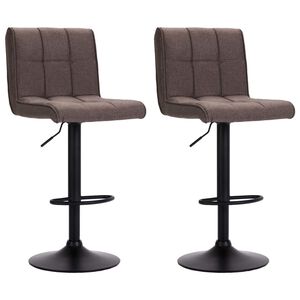vidaXL Taburetes de cocina 2 unidades tela gris topo
