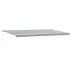 vidaXL Toldo retr&aacute;ctil Verde y blanco 600 x 350 cm