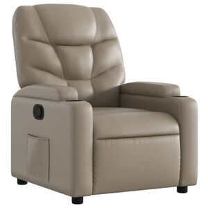 vidaXL Sill&oacute;n reclinable de cuero sint&eacute;tico color capuchino