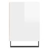 vidaXL Mueble para TV madera contrachapada blanco brillo 160x35x55 cm