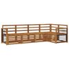 vidaXL Juegos de sof&aacute;s 5 pcs Natural Madera de Acacia S&oacute;lida