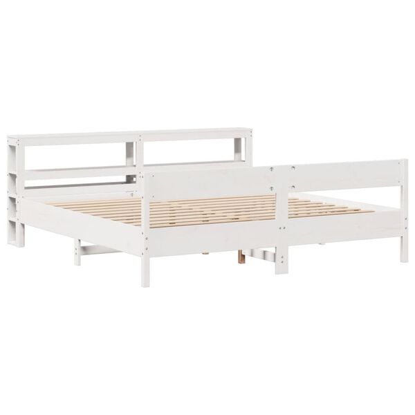 vidaXL Cama sin colchón madera maciza de pino blanca 180x200 cm