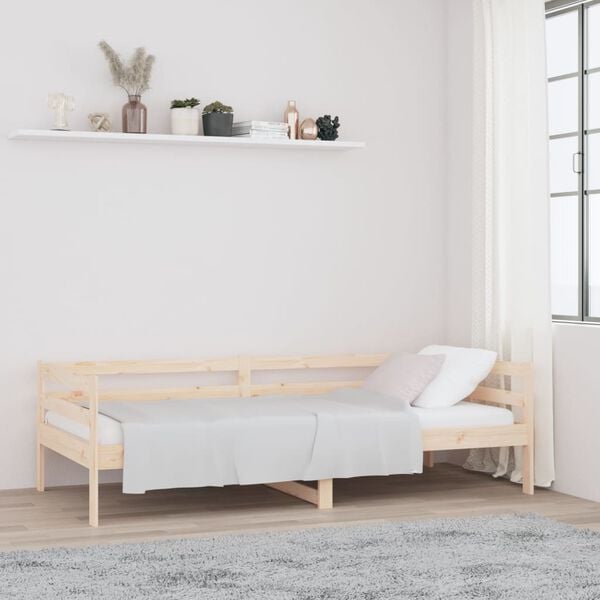 vidaXL Sofá cama sin colchón madera maciza de pino 80x200 cm