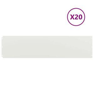 vidaXL Borde de C&eacute;sped 20 uds. 25 x 103 cm Acero laminado en fr&iacute;o