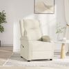 vidaXL Sill&oacute;n reclinable el&eacute;ctrico de terciopelo blanco crema