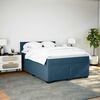 vidaXL Cama box spring con colch&oacute;n terciopelo azul 160x200 cm
