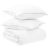 vidaXL Juego de Edred&oacute;n Blanco 200 x 200 cm Poli&eacute;ster, Bamb&uacute;