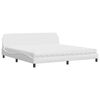 vidaXL Cama con colch&oacute;n Dover cuero sint&eacute;tico blanco 200x200 cm