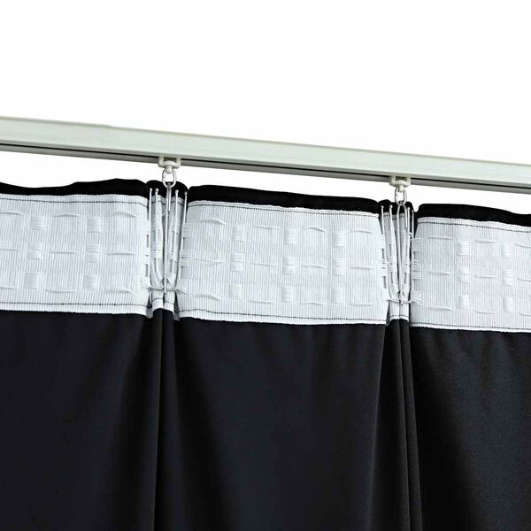 vidaXL Cortina opaca con ganchos terciopelo negro 290x245 cm