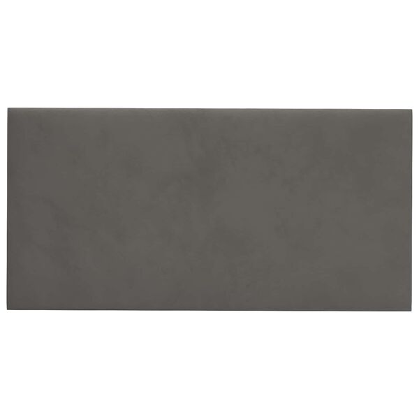 vidaXL Cabecero de Pared 12 pcs Gris oscuro 30 x 15 cm Terciopelo