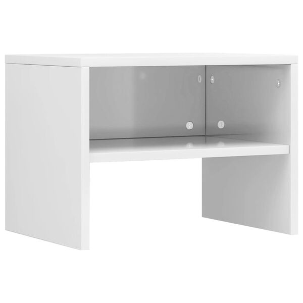 vidaXL Mesitas de noche 2 uds madera contrachapada blanco 40x30x30 cm
