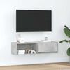 vidaXL Mueble de TV madera contrachapada gris hormig&oacute;n 100x31x25,5 cm