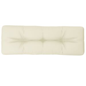 vidaXL Coj&iacute;n para sof&aacute; de palets tela crema 120x40x12 cm