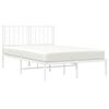 vidaXL Estructura cama sin colch&oacute;n con cabecero metal blanco 120x190cm