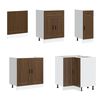 vidaXL Mueble cocina Porto roble marr&oacute;n 11 pzas madera contrachapada