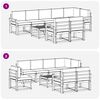vidaXL Conjunto de sof&aacute;s de exterior 9 pcs Natural y Antracita