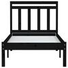 vidaXL Estructura cama madera maciza individual negro 75x190 cm