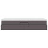 vidaXL Cama con almacenamiento y colch&oacute;n con colch&oacute;n Gris 90 x 190 cm