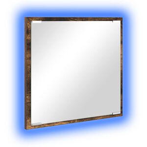 vidaXL Espejo de ba&ntilde;o LED Roble ahumado 40 x 37 x 8.5 cm