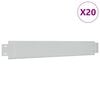 vidaXL Paneles divisorios flexibles acero 10 uds galvanizado 100x14 cm