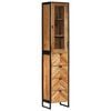 vidaXL Mueble de ba&ntilde;o hierro y madera maciza de acacia 40x27x190 cm