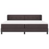 vidaXL Cama box spring con colch&oacute;n Marr&oacute;n oscuro 200 x 200 cm tela