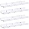 vidaXL Estante de pared con estante 4 pcs M&aacute;rmol 40 x 9 x 3 cm
