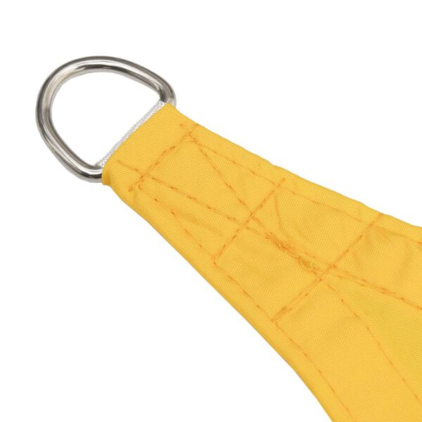 vidaXL Toldo de vela triangular tela Oxford amarillo 3x4x5 m