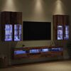 vidaXL Conjunto de mueble de TV en la pared con luces LED 7 pcs