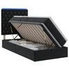 vidaXL Cama de almacenamiento LED con colch&oacute;n Negro 100 x 200 cm