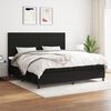 vidaXL Cama box spring con colch&oacute;n tela negro 200x200 cm
