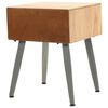 vidaXL Mesita de noche de madera maciza de abeto 43x38x50 cm