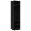 vidaXL Armario de madera contrachapada negro 50x50x200 cm