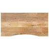 vidaXL Tablero escritorio con curva madera mango rugosa 140x50x2,5 cm