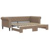 vidaXL Sof&aacute; con cama nido cuero sint&eacute;tico cappuccino 90x200 cm