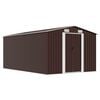 vidaXL Caseta de jard&iacute;n metal marr&oacute;n 257x392x181 cm